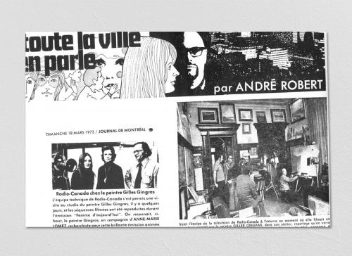 Article paru dans La Presse sur l'ouverture de la galerie de Gilles E.Gingras